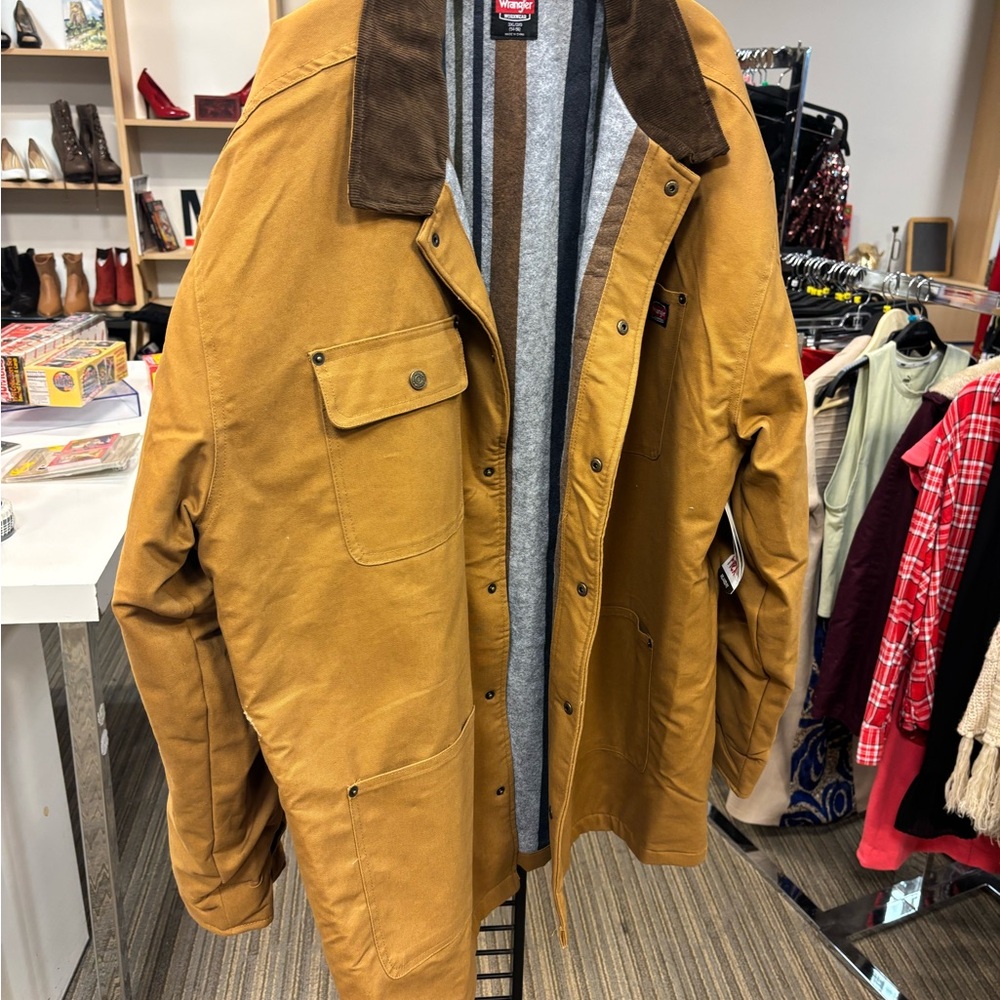 Men's Brown Jacket with Corduroy Collar